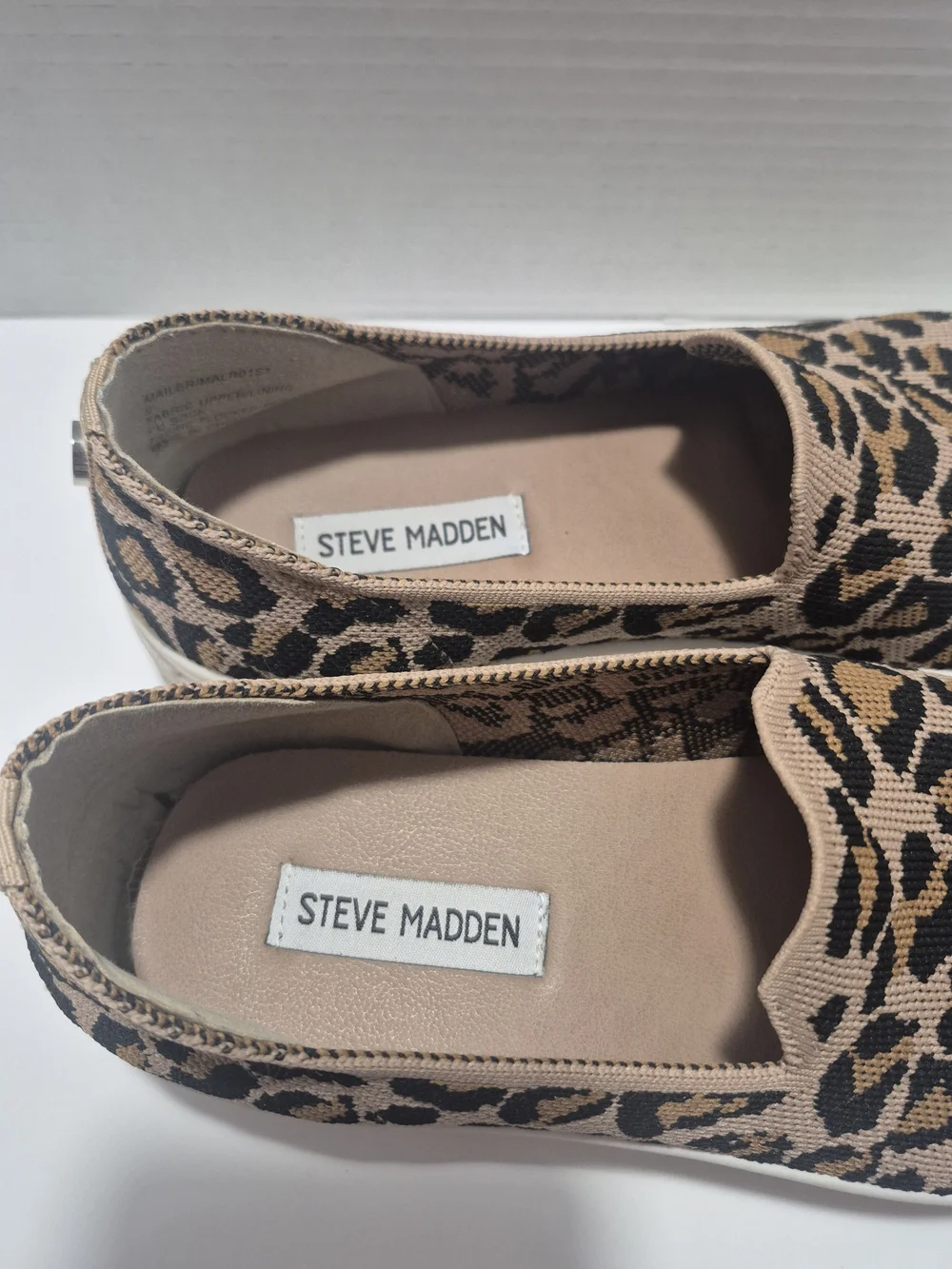 Steve Madden Women's Leopard Print Slip-On Sneakers - Tan/Black
